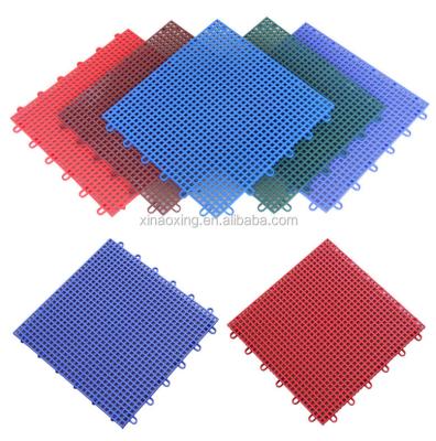 China Outdoor Sports SUGE Suspended Outdoor Blue Sport Tile for sale