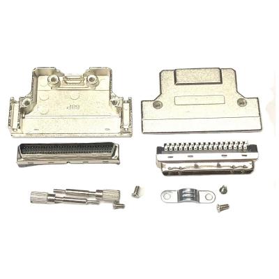 China DB 68 Pin Male Connector Computer SCSI Pitch 1.27mm With Metal Cover For SCSI Cable 68 Pin Connector for sale