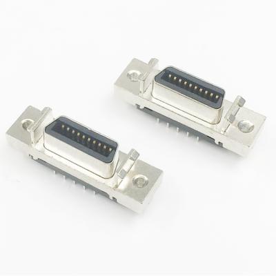 China SCSI Female Socket Computer DIP HPCN 20pin Vertical Type 20 Pin Female Connector MDR 20 Pin Pitch 1.27mm for sale