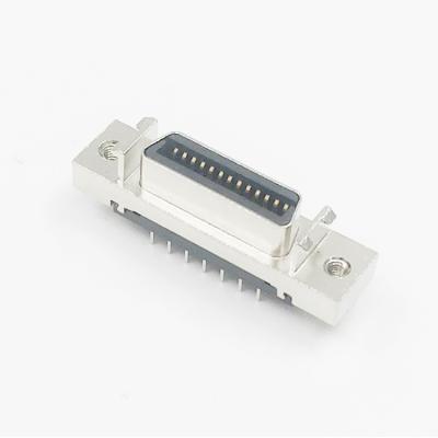 China Computer MDR 26 Pin Female Connector HPCN SCSI 26 Pin SCSI Female Socket Vertical DIP Type 26 Pin Pitch 1.27mm for sale