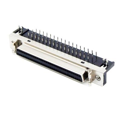 China Computer SCSI 68 Pin Female Connector scsi DB 68pin Plug Pitch 1.27mm DIP Right Angle Type For PCBA for sale