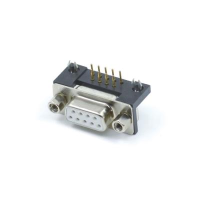 China Computer D-SUB 9 Pin Female Connector DIP Type R/A For PCB for sale