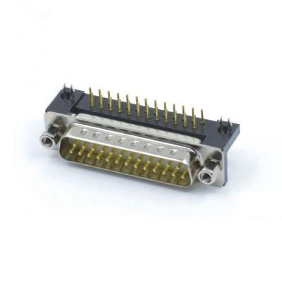 China Computer D-SUB 25 Pin Male Connector DB 25Pin Male DIP Type R/A For PCB for sale