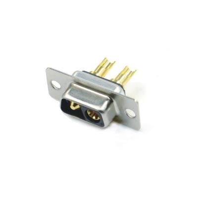 China High Current D-SUB 2V2 Computer Power Connector High Current Welding Cup Type Golden DB Female Straight Pin for sale