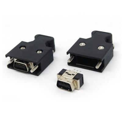 China Computer SCSI MDR 14Pin 0.050inch 1.27mm male connector 10114-3000PE scsi 14pin plug for cable assembly for sale