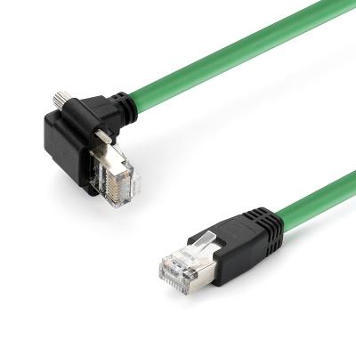 China Camera Gigabit RJ45 CAT6 8P8C Electronic Industrial Network Ethernet Cable OEM Factory Straight 90 Degree Down Angle Right Left Gige for sale