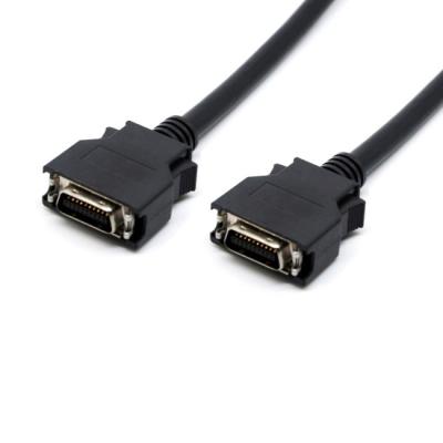 China Electronic SCSI 20 Pin Male To Male Cable MDR 20Pin Cable With ABS Cover 1M SCSI 20 Pin Cable for sale