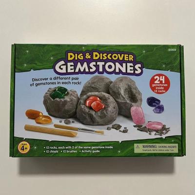 China Soft Gemstones Excavation Kit Gemstones Dig Kit Dig Gemstones Set for sale