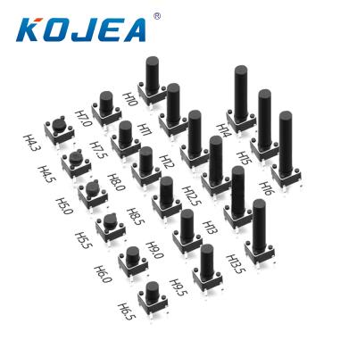 China Stainless steel 6x6mm kejian through 6*6 type immersion switch SMD tact hole tactile switch for sale