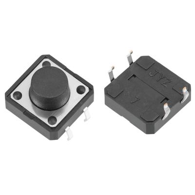 China Stainless Steel DTS21NV 12x12mm Small On Off Switch 12v Switches Mini Tactile Pin Momentary Dpdt Switch 4 Push Button for sale