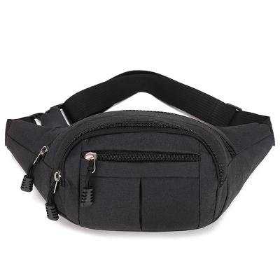 China Custom water proof wholesale logo waist bag black pack waist bag travel sports run waist bag for sale