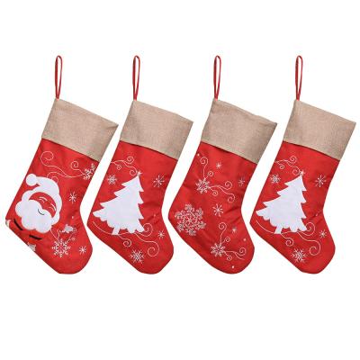 China Wholesale Promotional High Quality Cheap Canvas Christmas Sock Custom for sale