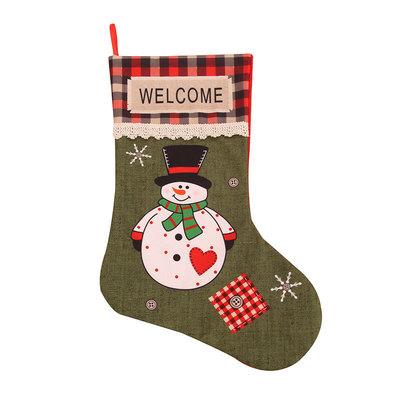 China Wholesale New Fiber Kids Christmas Gift Christmas Tree Hang Socks Candy Bag Decorations for sale