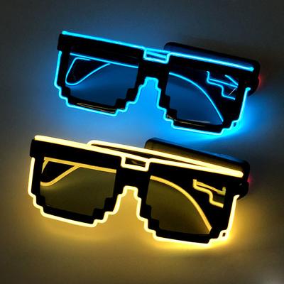 China Fashion LED Sun Glasses Party Supplies Luminous Glass Party Supplies Glow Flashing Glowing Luminous Light Sunglasses for sale