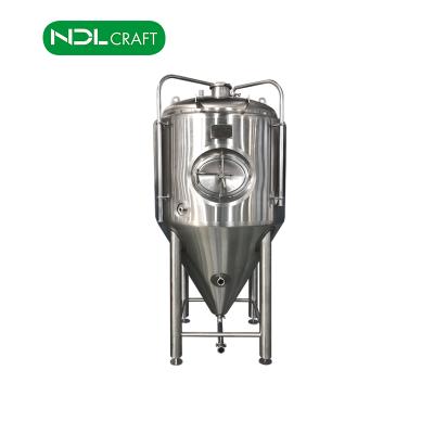 China Brewpub Micro Brewery 1000L Beer Fermenter Conical Tank With Cooling Jacket for sale