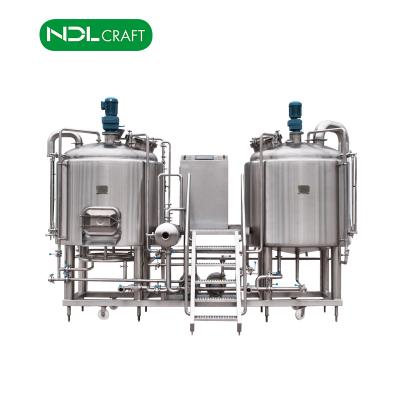 China Hotels NDL 60L-5000L New Mini Commercial Stainless Steel Craft Beer Brewery for sale