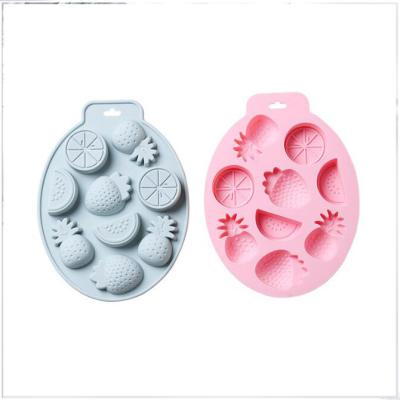 China Viable silicone mold fruit shape cake mold summer style chocolate baking tool diy ice cube mold for making chocolate for sale