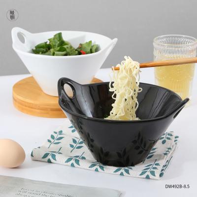 China Viable deep 25 oz pho noodle bowl china ramen bowl chopstick and custom ceramic spoon ramen bowl noodle for sale