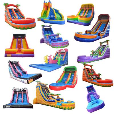 China Stimulating Alpine Slide for Adults Inflatable Water Slide Pool Kids Indoor Slide for sale