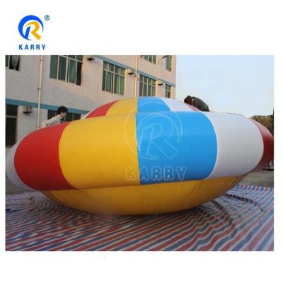 China Customer Size Inflatable Spinning Boat Water Games with Max Capacity of 100-500kg for sale