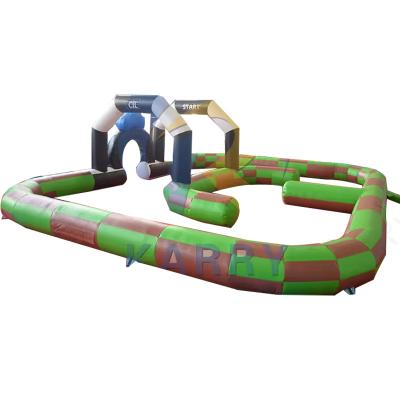 China Amusement Digital Printing PVC Inflatable Bumper Car Track for Indoor or Outdoor Fun for sale