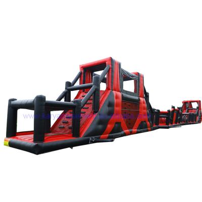 China OEM Acceptable 64ft Long Inflatable Obstacle Course Games for Child Amusement Park Theme for sale