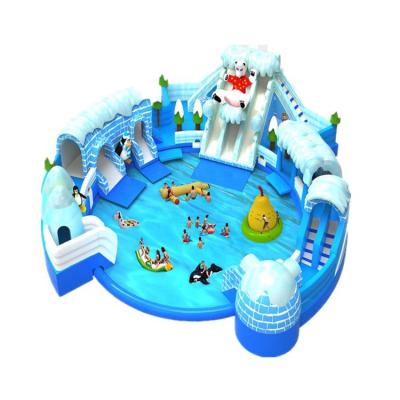 China Indoor Custom Inflatable Mobile Water Park with Oversize Pool Funny Polar Bear Theme for sale