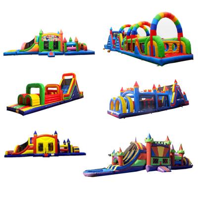 China KR-OBS-904-2 Inflatable Obstacle Bouncer Slide Combo for Amusement Park Game for sale