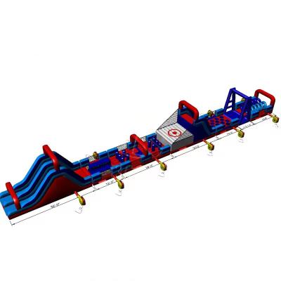 China Inflatable Modular Extreme Obstacle Course Ideal for Commercial and Can Hold 100-500kg for sale