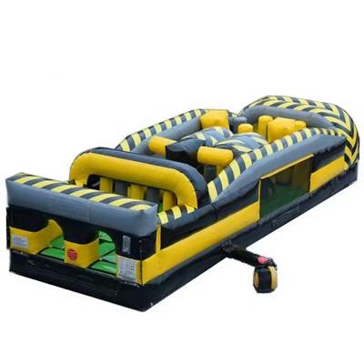 China 30' Inflatable Obstacle Course for Adults and Kids Customized Run Jump Challenge for sale