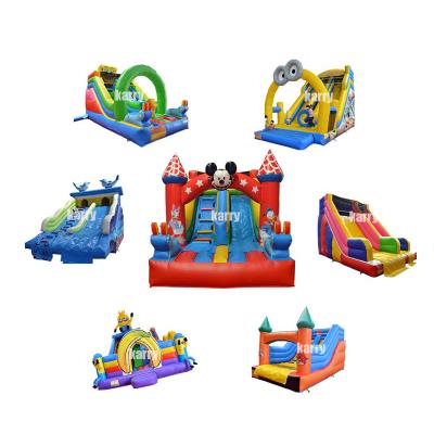 China Indoor or Outdoor Inflatable Small Cartoon Kids Slide with Customized Color and Logo for sale