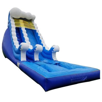 China Spray Blue Water Slide Outdoor Games Large Jumping Slide for Outdoor Fun for sale