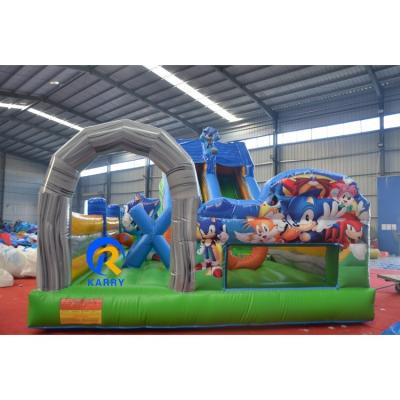 China Karry Inflatable Fun City Unisex Blue Playground for Children in Giant Inflatable Park for sale