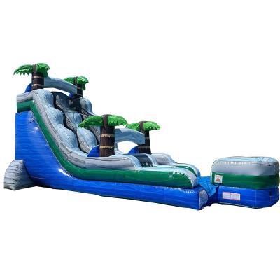 China Adult Size Inflatables Jumper PVC Inflatable Air Jumping Slides Combo with Splash Pool for sale