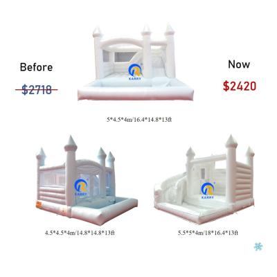 China 0.55mm PVC Vinyl Tarpaulin Inflatable Combo Castle Slide for Kids at Amusement Park for sale