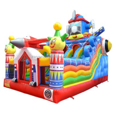 China Trampoline Custom Small Size Inflatable Mechanical Ares Fun City Bouncer Combo Slide for sale