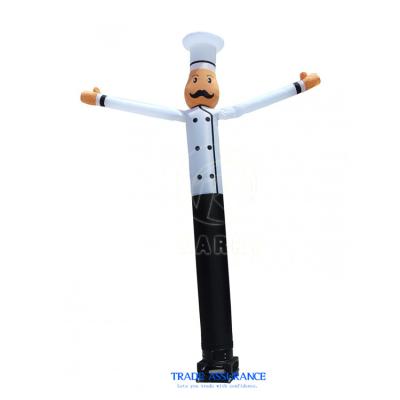 China 6m Chef Sky Inflatable Dançando Tubo de Ar Dançarino Homem Agitando Modelo para Publicidade ao Ar Livre à venda