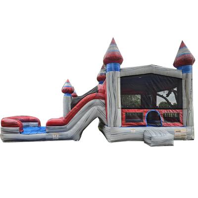 China Niños unisex juegan a la casa de salpicadores inflable con piscina de toboganes y material comercial de PVC en venta