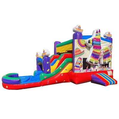 Cina PORTABLE PVC Rainbow Puppy Casa gonfiabile con scivolo Combo Pool Jumpers Castello in vendita