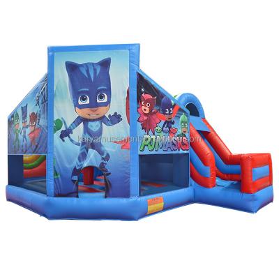 China Commercial Grade PVC Tarpaulin Mini Super man Red Inflatable Bounce House with Slide for sale