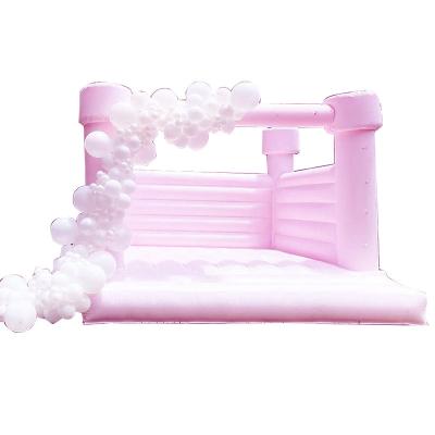 China Logotipo Logotipo personalizado Impreso Puente inflable blanco para la fiesta Moonwalk Castillo de salto en venta