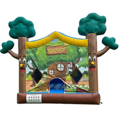 Cina 14 anni di vita Neutralità di genere PVC Inflatabile Treehouse Bounce House Castello per Commerciale in vendita