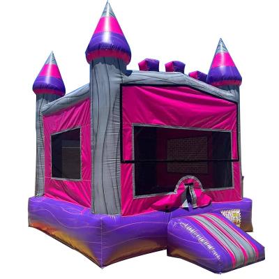 China Features Portable Pink Castle Bouncy Jumping Commercial Bounce House with Blower for sale