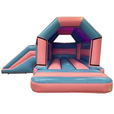 Cina 14 anni su Customized Mini Inflatabile Trampolino Castello con Slide colore personalizzato in vendita