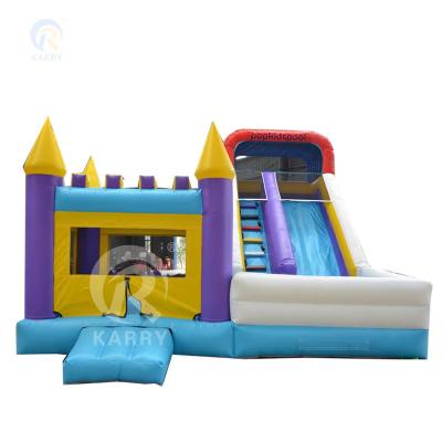 China Clássico Jumpper inflável castelo Slide Combo com piscina Impressão digital à venda