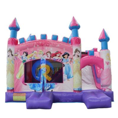 China Indoor Mall Sale PORTABLE Popular Princess Castle Trampoline Slide Combination Equipment for sale