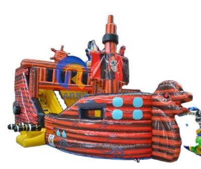 China Easy Set Up Pirate Ship Inflatable Bounce House for Kids' Outdoor Play for sale