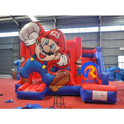 China Kids Playground Marvel Comic Bouncy Jumping Castles PVC Yard Bounce House with Slide for sale