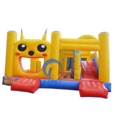 China OEM Accepted Design Pikachu Inflatable Bouncer Air Water Slide Jumping Bouncy Castle for sale