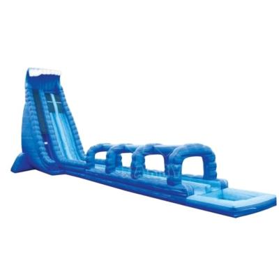 China EN14960 Certified Unisex Blue Slip And Slide Large Commercial Inflatable Water Slide for sale